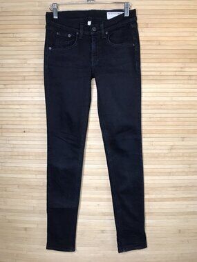 Rag & Bone Jeans Womens 24 Black Coal Classic Skinny Stretch Mid-Rise W1502K520